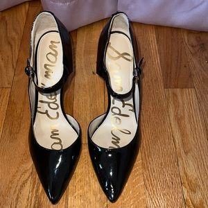 San Edelman paten leather black pumps